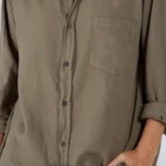 CP Shades Women LongSleeve Button Up 100% Cotton Shirt Dress Sz M USA Lagenlook - Picture 2 of 13